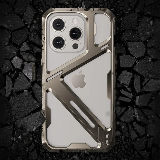 iPhone 12 Series Metal Hollow Armor Cover