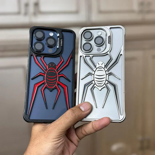 iPhone 15 Series Metal Spider Bumper Case with Stand