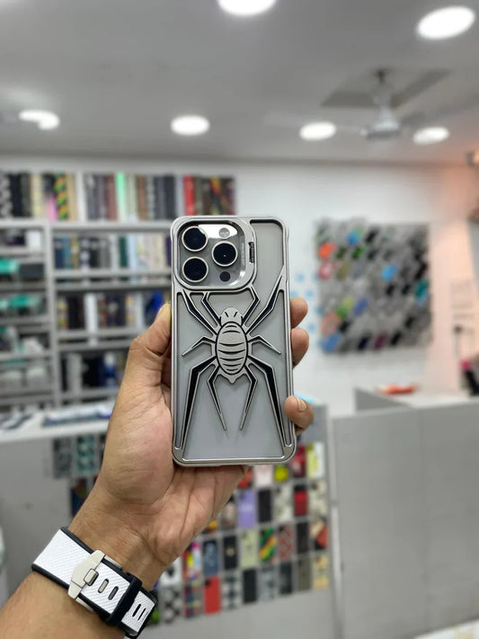 iPhone 13 Series Metal Spider Bumper Case with Stand