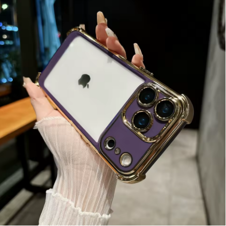 iPhone 17 Series Luxury Plating Armor Bumper Soft Shockproof Protective Cover
