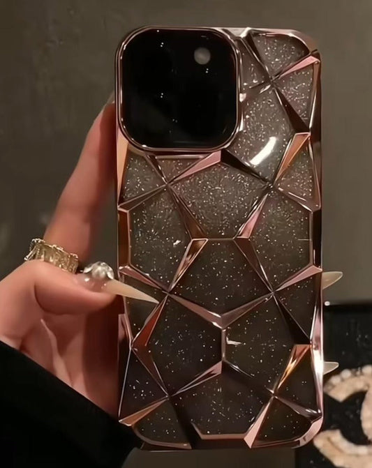 iPhone 15 Series Glitter Three-Dimensional Diamond Mobile Phone Case