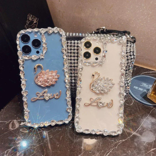 iPhone 14 & 15 Series DIY Diamond Encrusted Luxury Transparent Case