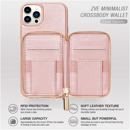 iPhone 12 Series ZVE RFID-Blocking Wallet Case.