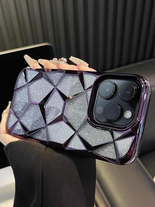 iPhone 15 Series Glitter Three-Dimensional Diamond Mobile Phone Case