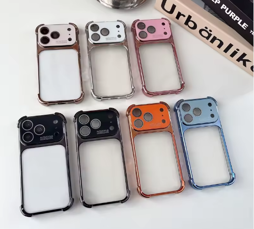 iPhone 17 Series Luxury Plating Armor Bumper Soft Shockproof Protective Cover