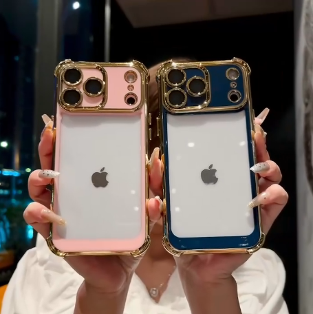 iPhone 17 Series Luxury Plating Armor Bumper Soft Shockproof Protective Cover
