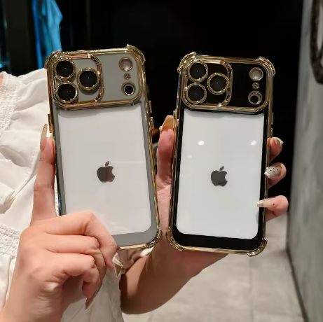 iPhone 17 Series Luxury Plating Armor Bumper Soft Shockproof Protective Cover