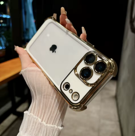 iPhone 17 Series Luxury Plating Armor Bumper Soft Shockproof Protective Cover